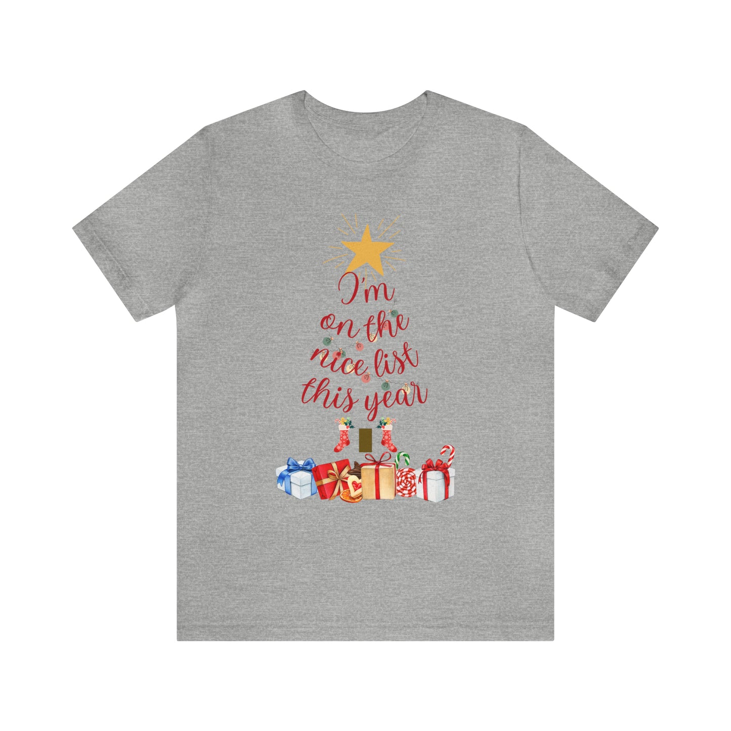 on the nice list Jersey Short Sleeve Tee