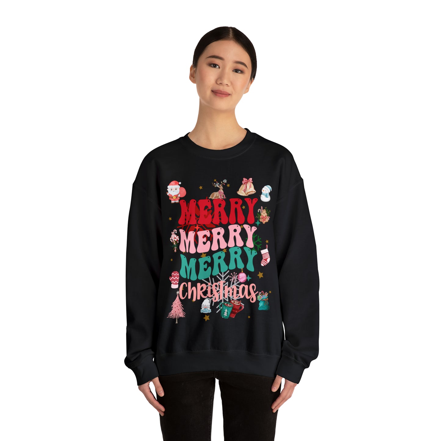 Merry Merry Merry Christmas Heavy Blend™ Crewneck Sweatshirt