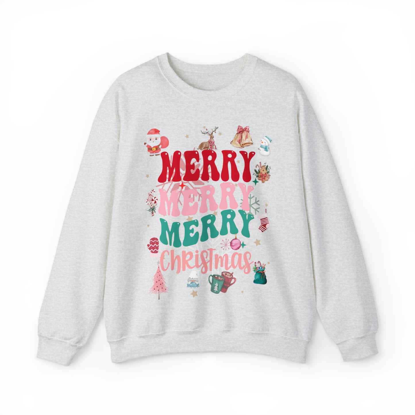 Merry Merry Merry Christmas Heavy Blend™ Crewneck Sweatshirt