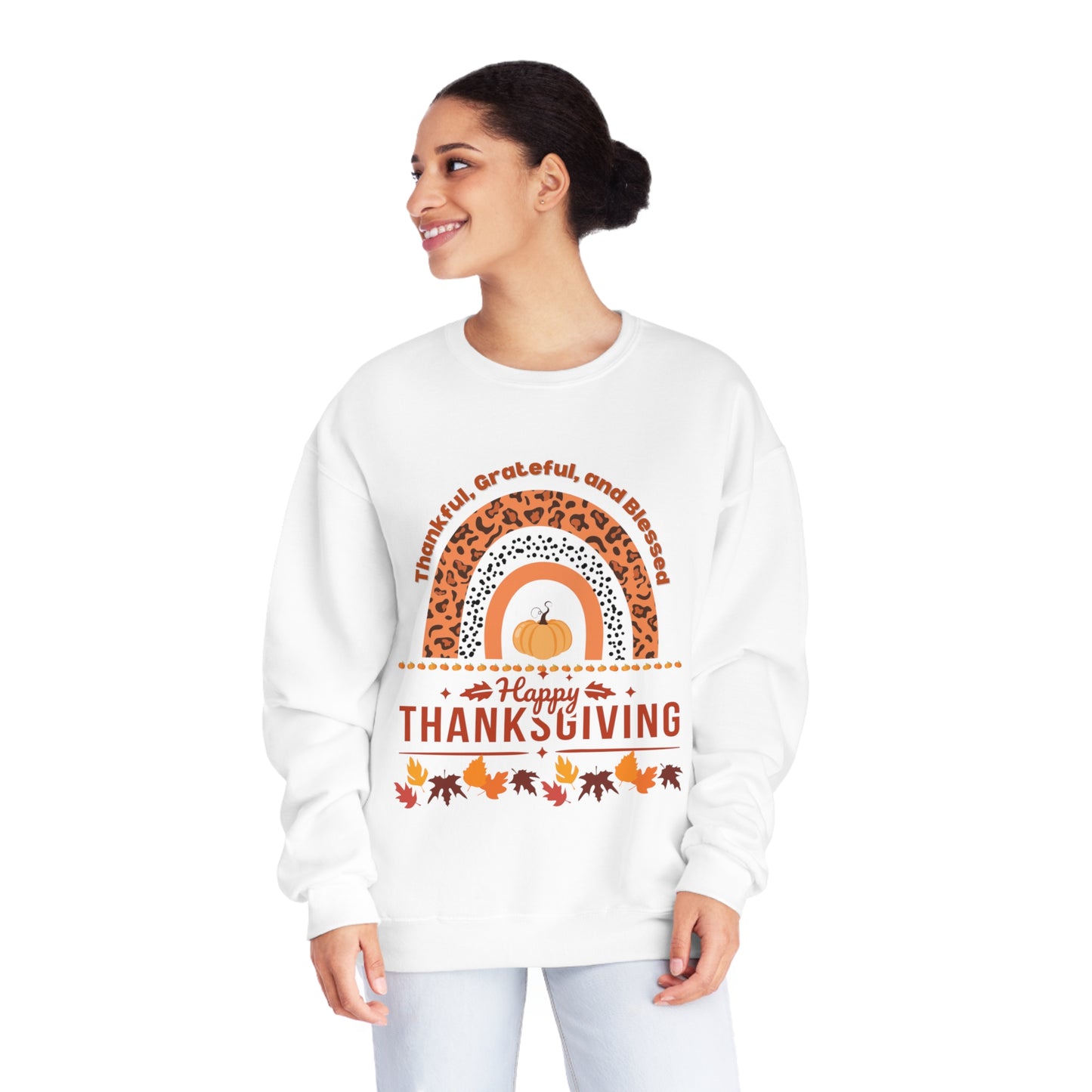 Happy Thanksgiving NuBlend® Crewneck Sweatshirt