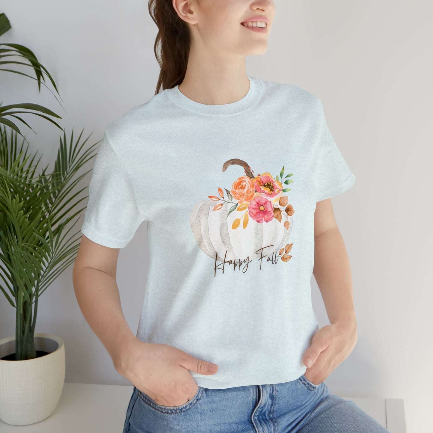 Happy Fall Pumpkin Jersey Short Sleeve Tee