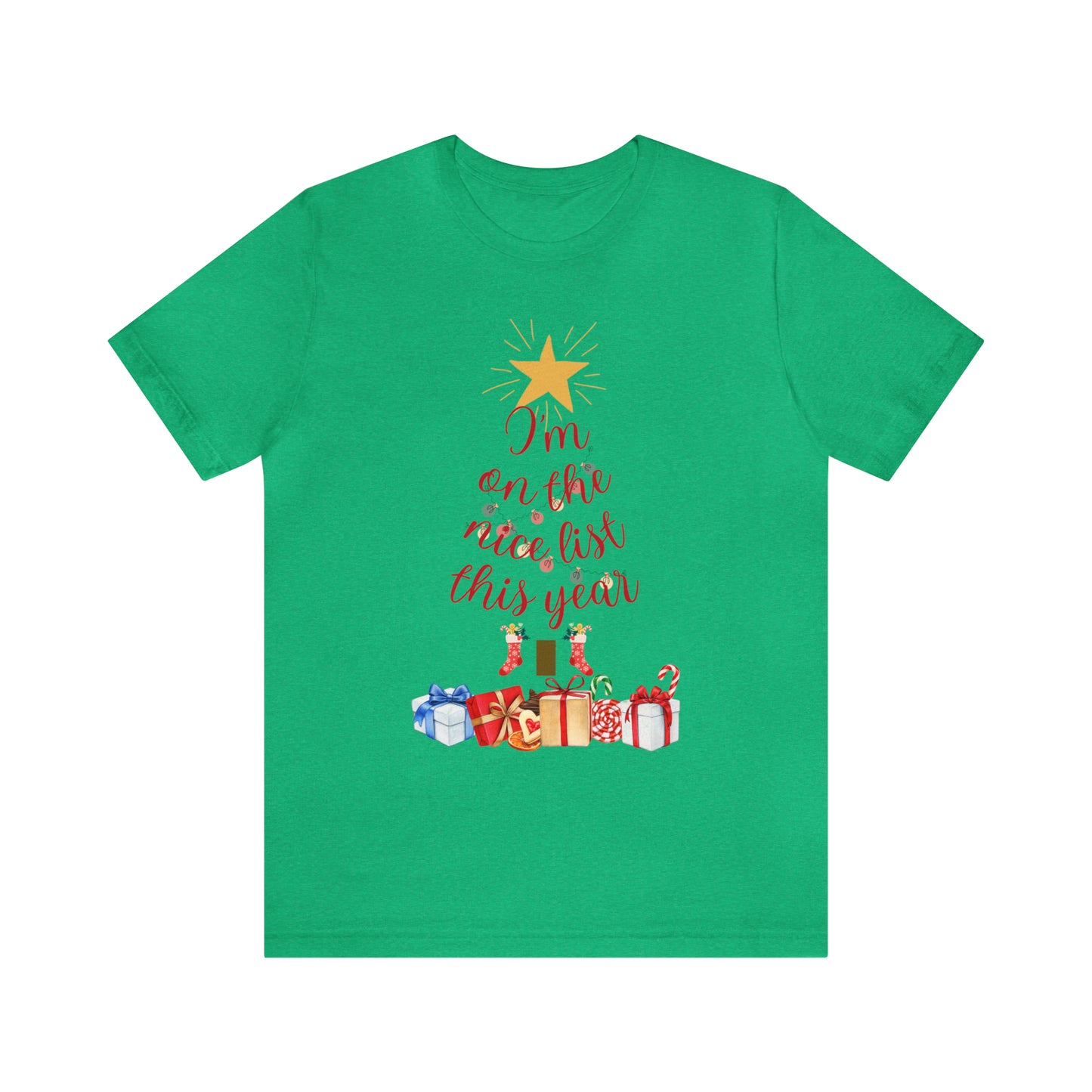 on the nice list Jersey Short Sleeve Tee