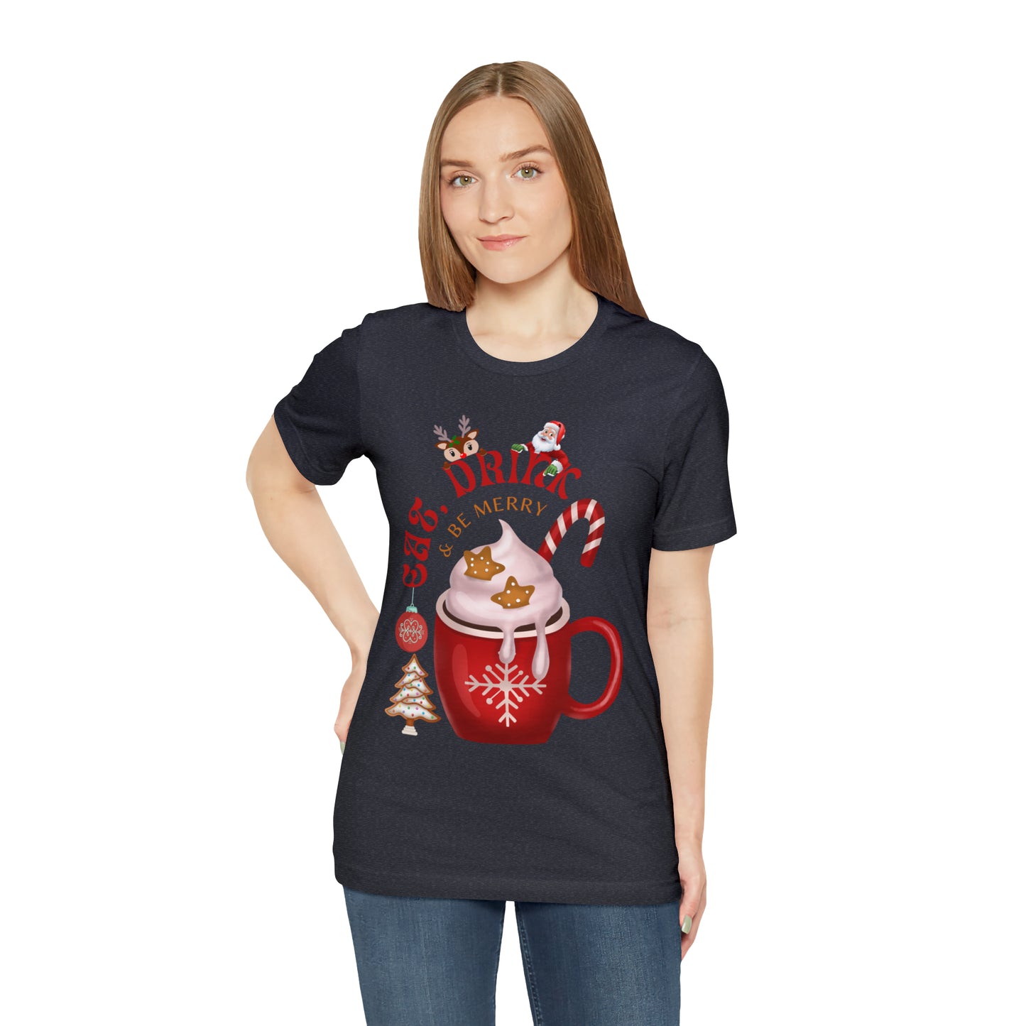 eat drink & be merry Jersey Short Sleeve Tee