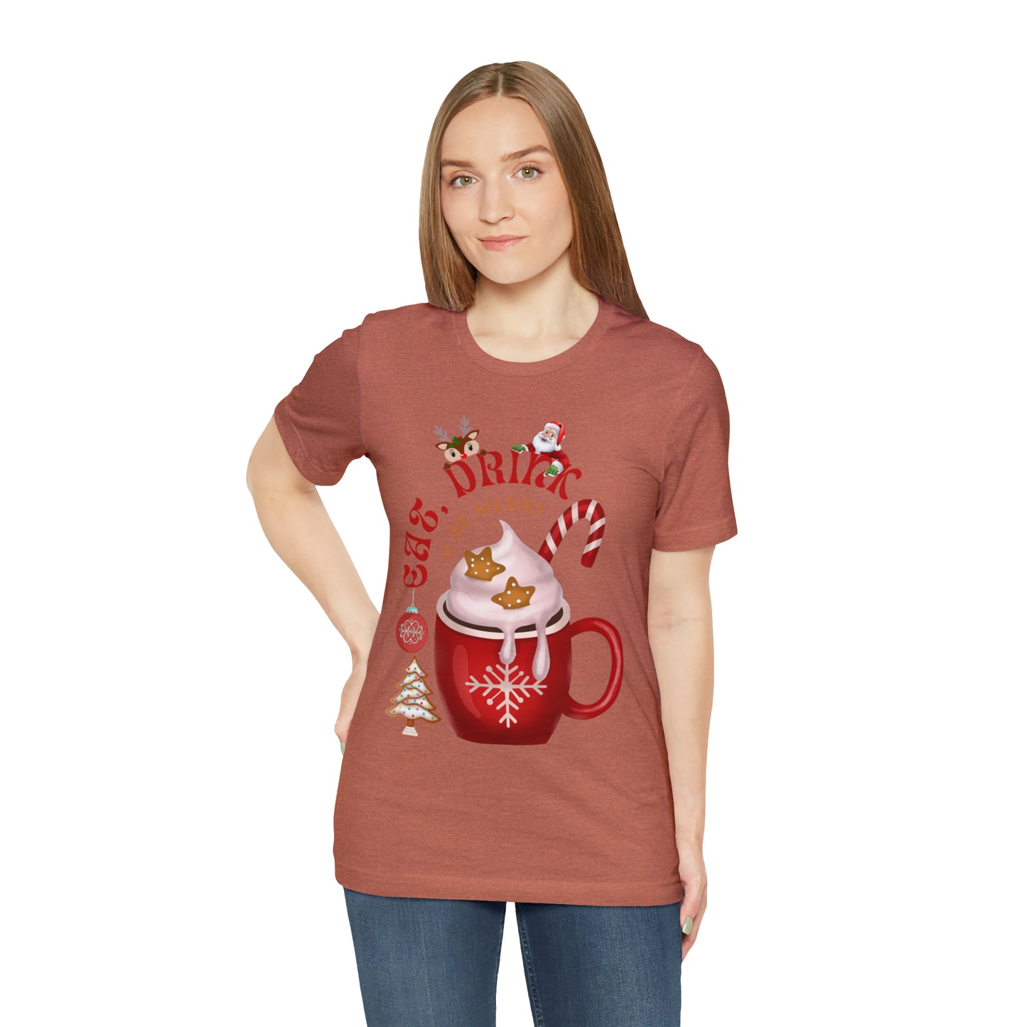 eat drink & be merry Jersey Short Sleeve Tee