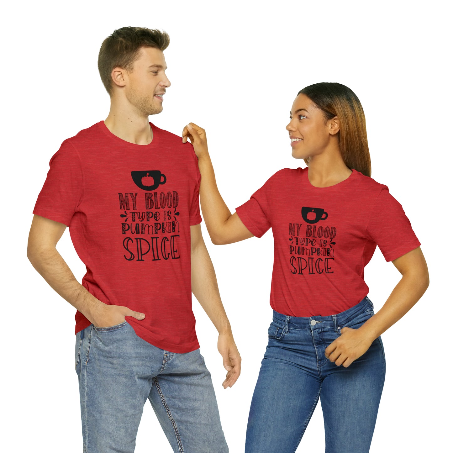 Blood Type is Pumpkin Spice Jersey Short Sleeve Tee