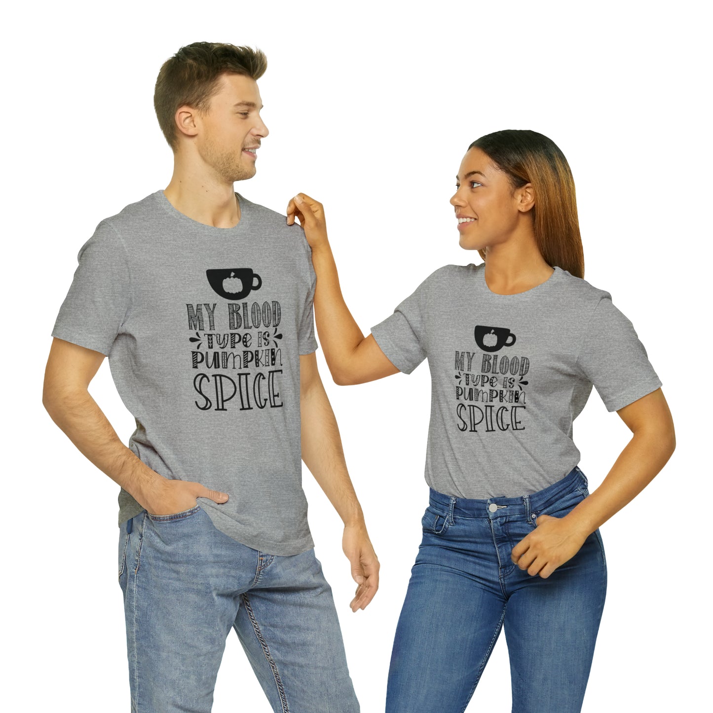 Blood Type is Pumpkin Spice Jersey Short Sleeve Tee