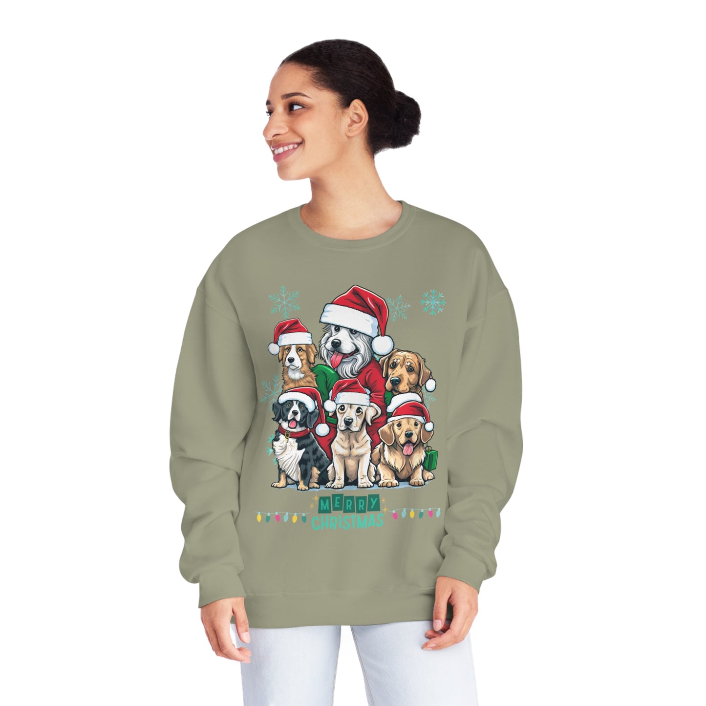 Merry Christmas Doggos NuBlend® Crewneck Sweatshirt