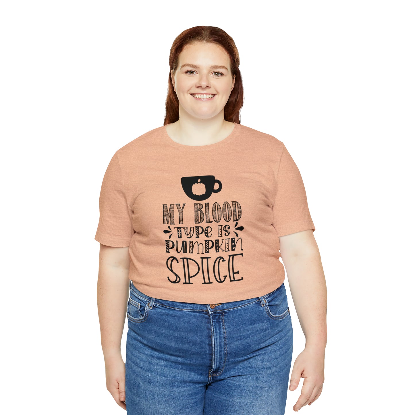 Blood Type is Pumpkin Spice Jersey Short Sleeve Tee