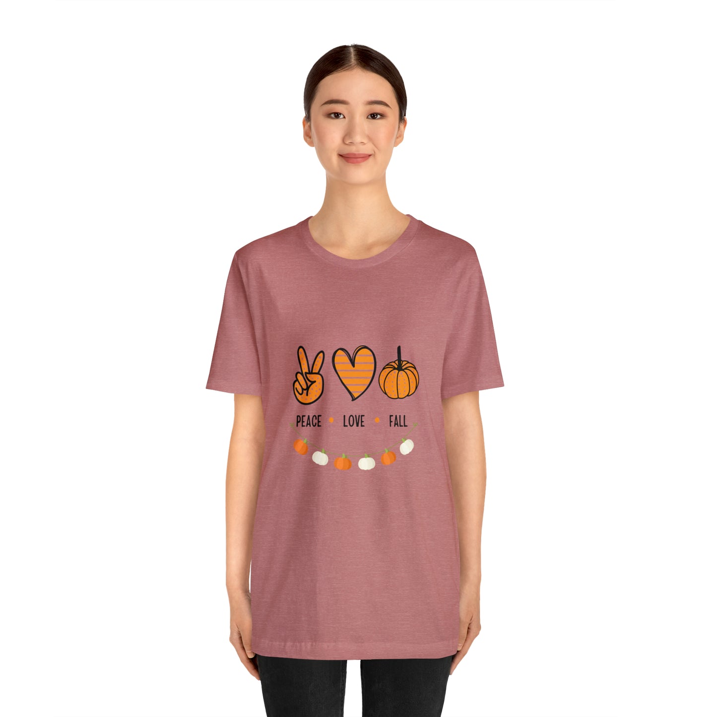 Peace Love Fall Jersey Short Sleeve Tee