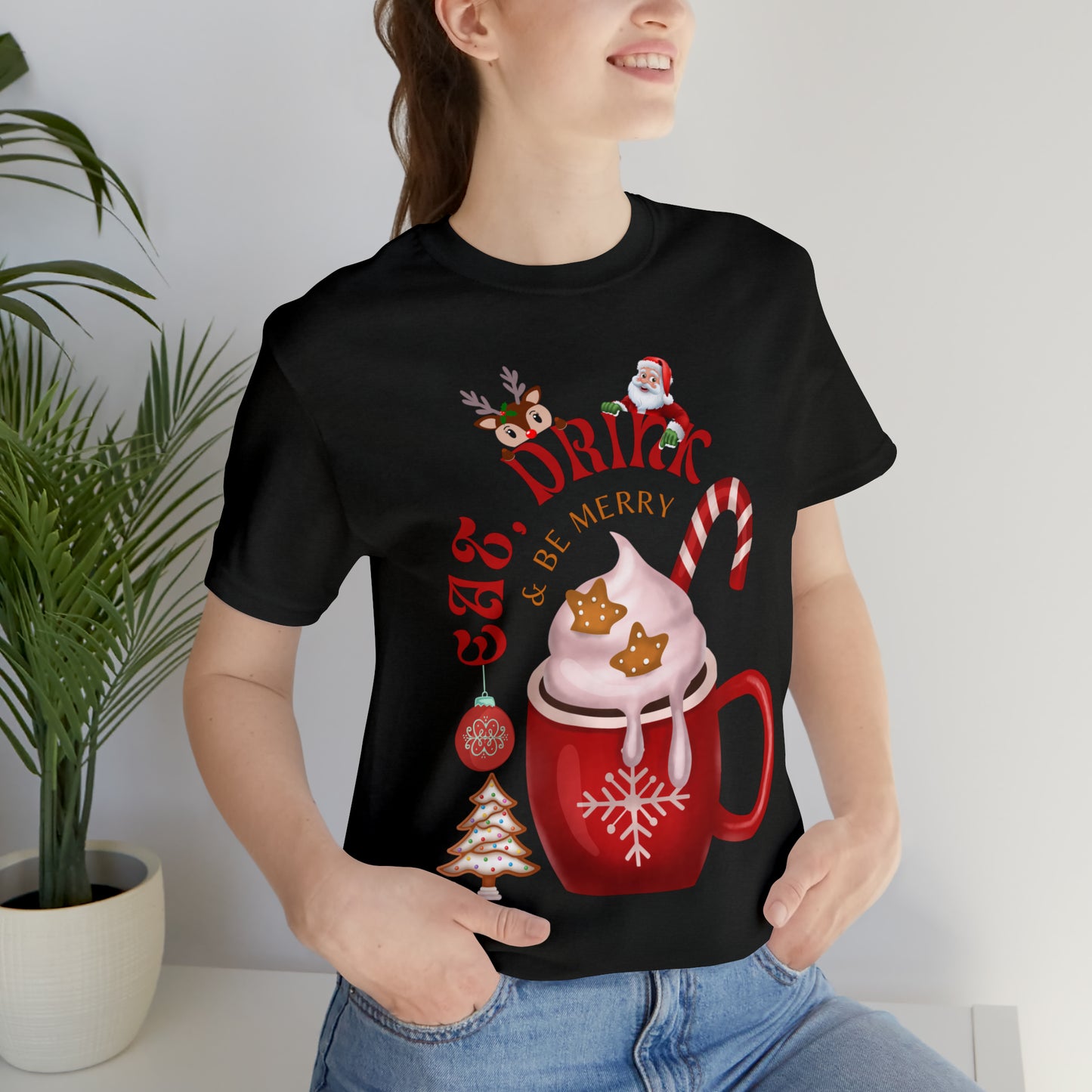 eat drink & be merry Jersey Short Sleeve Tee