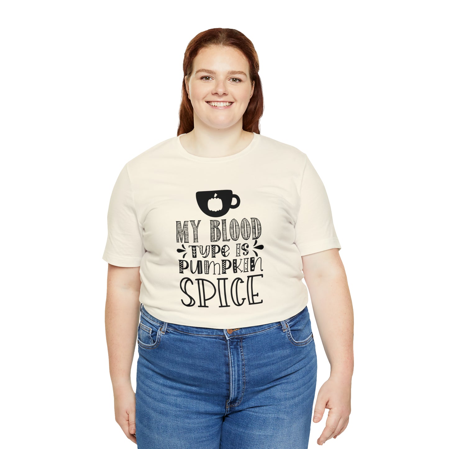 Blood Type is Pumpkin Spice Jersey Short Sleeve Tee