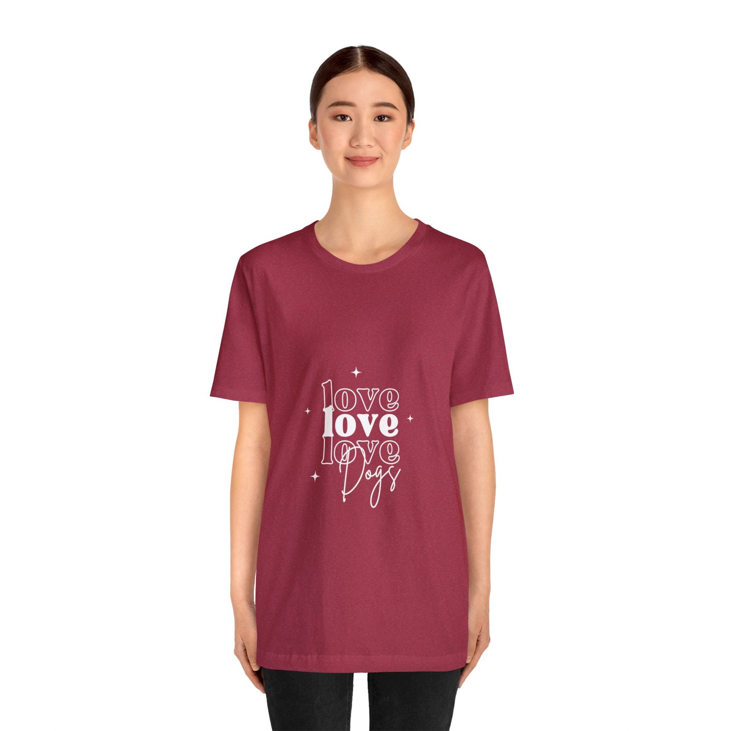 Love Love Love Dogs Unisex Jersey Short Sleeve Tee