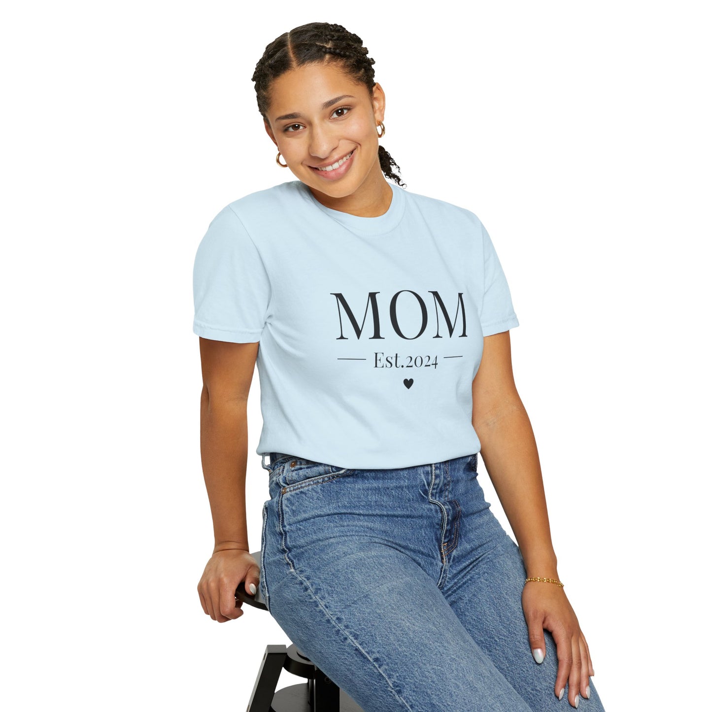 Mom est. 2024 Unisex Garment-Dyed T-shirt