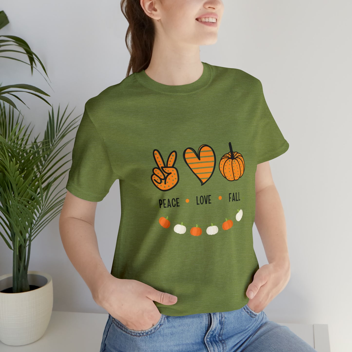 Peace Love Fall Jersey Short Sleeve Tee