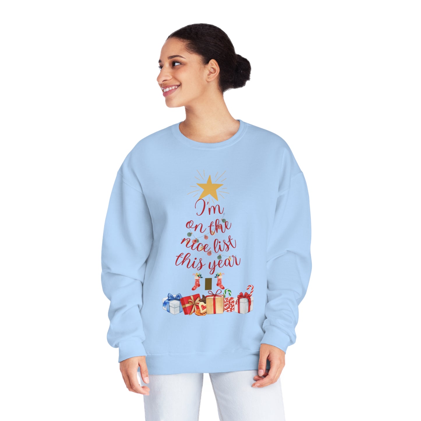 on the nice list NuBlend® Crewneck Sweatshirt