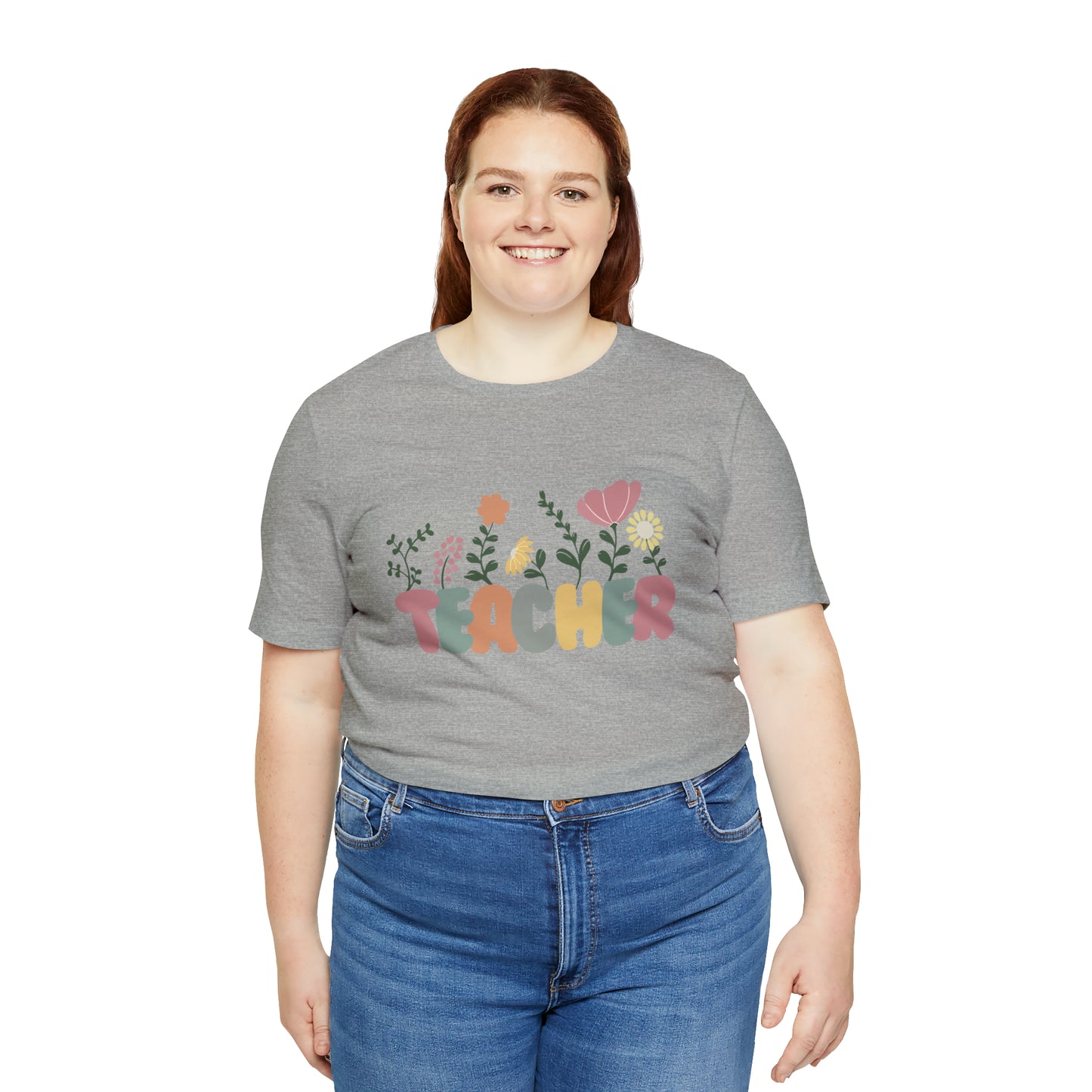 TEACHER flowers Short Sleeve Tee