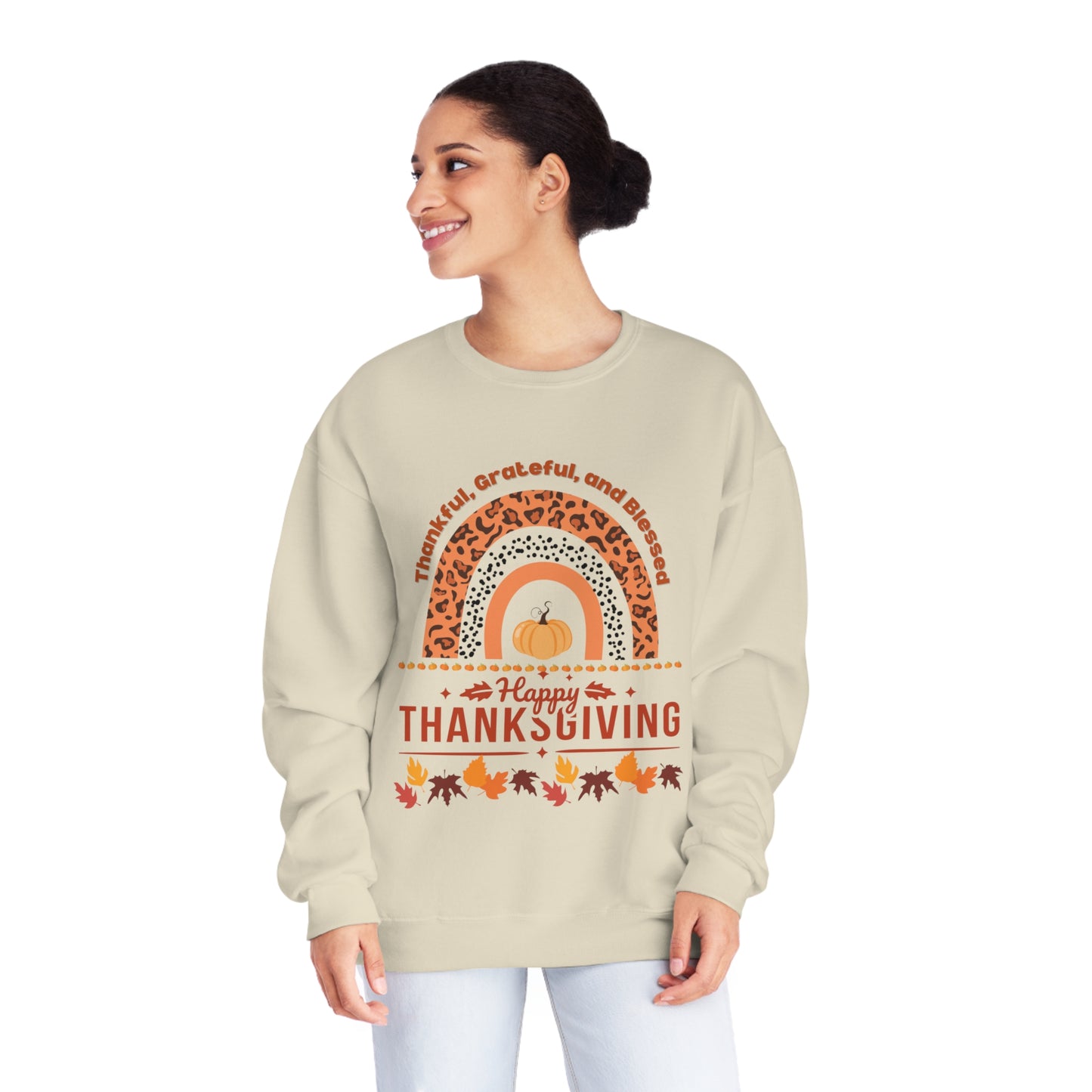 Happy Thanksgiving NuBlend® Crewneck Sweatshirt