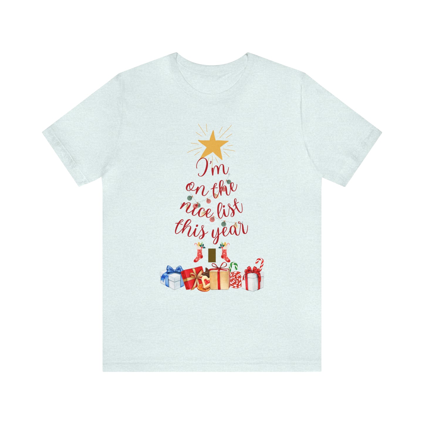 on the nice list Jersey Short Sleeve Tee