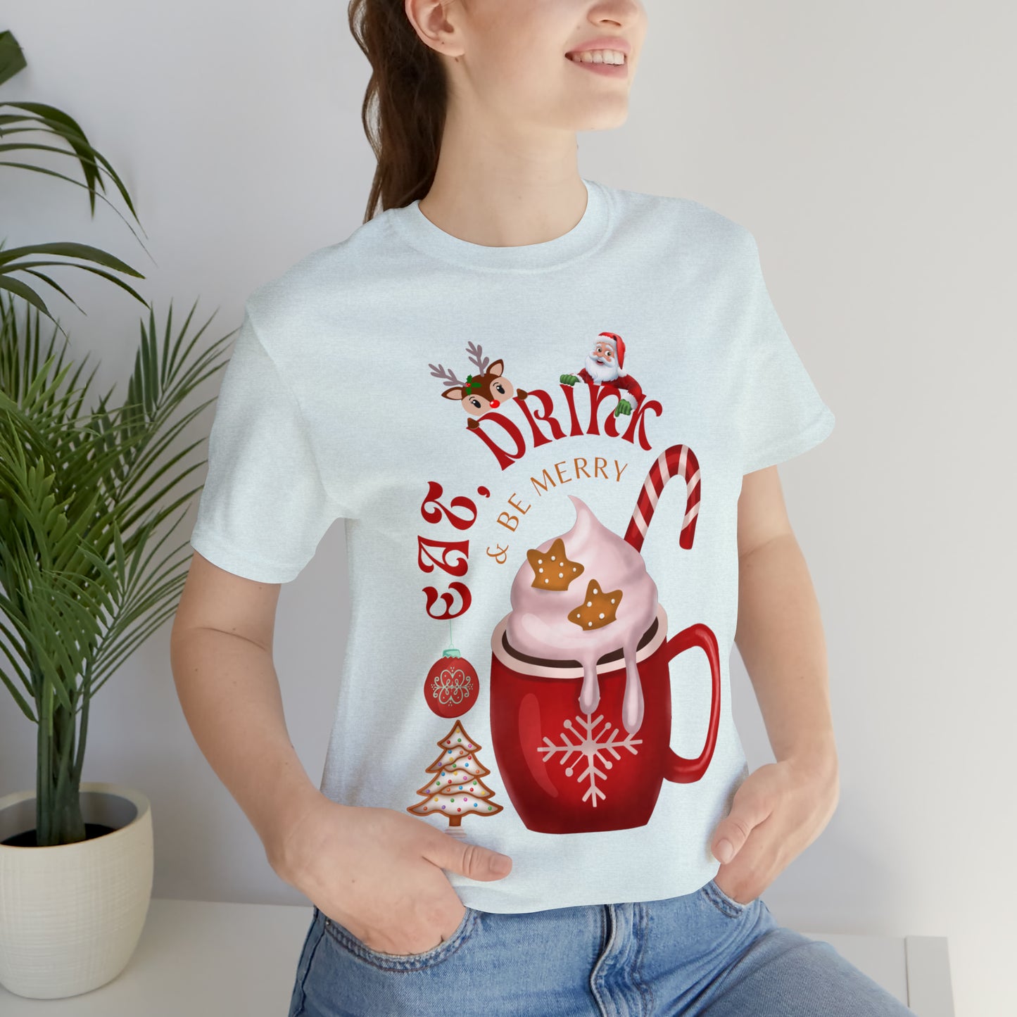 eat drink & be merry Jersey Short Sleeve Tee