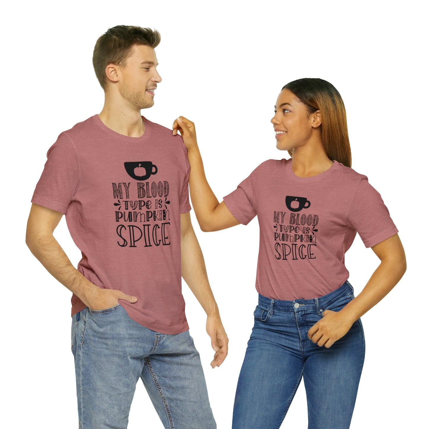 Blood Type is Pumpkin Spice Jersey Short Sleeve Tee