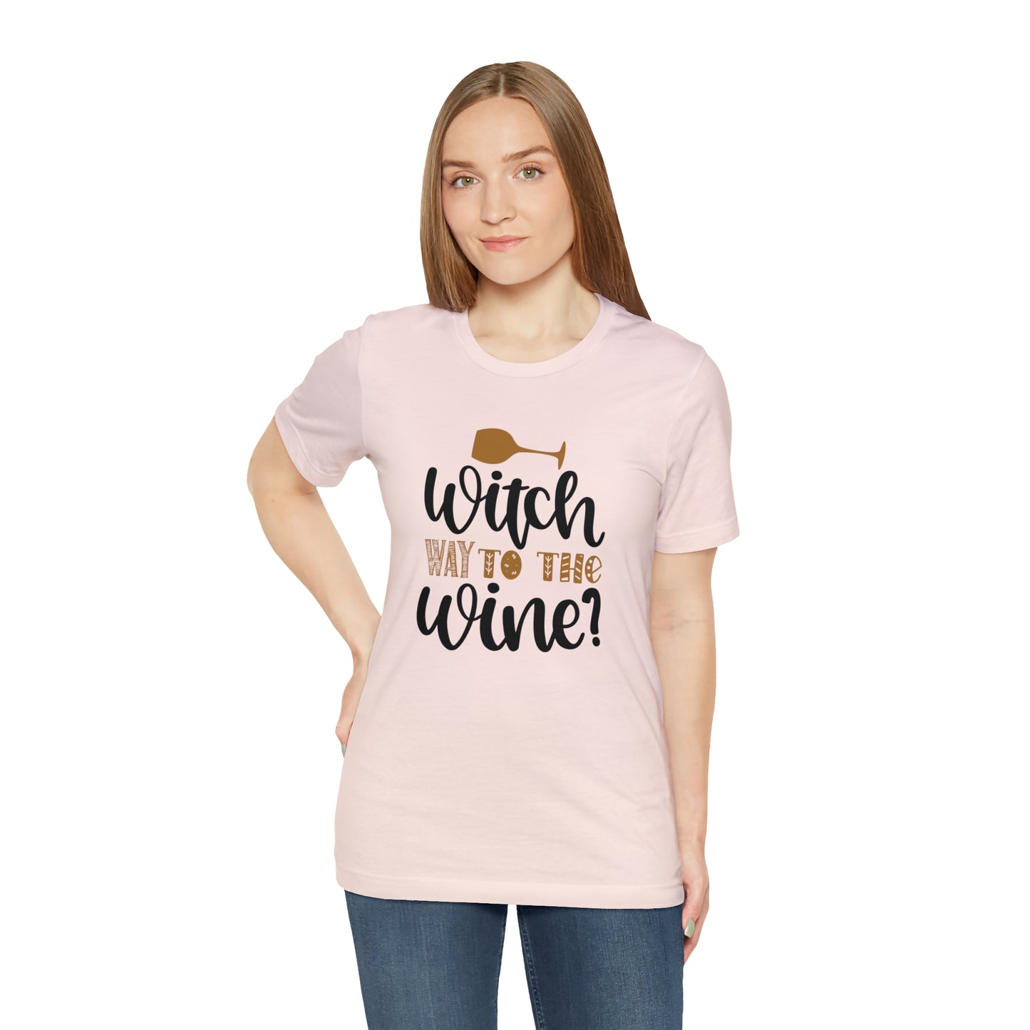 Witch way to the Wine Jersey Short Sleeve Tee