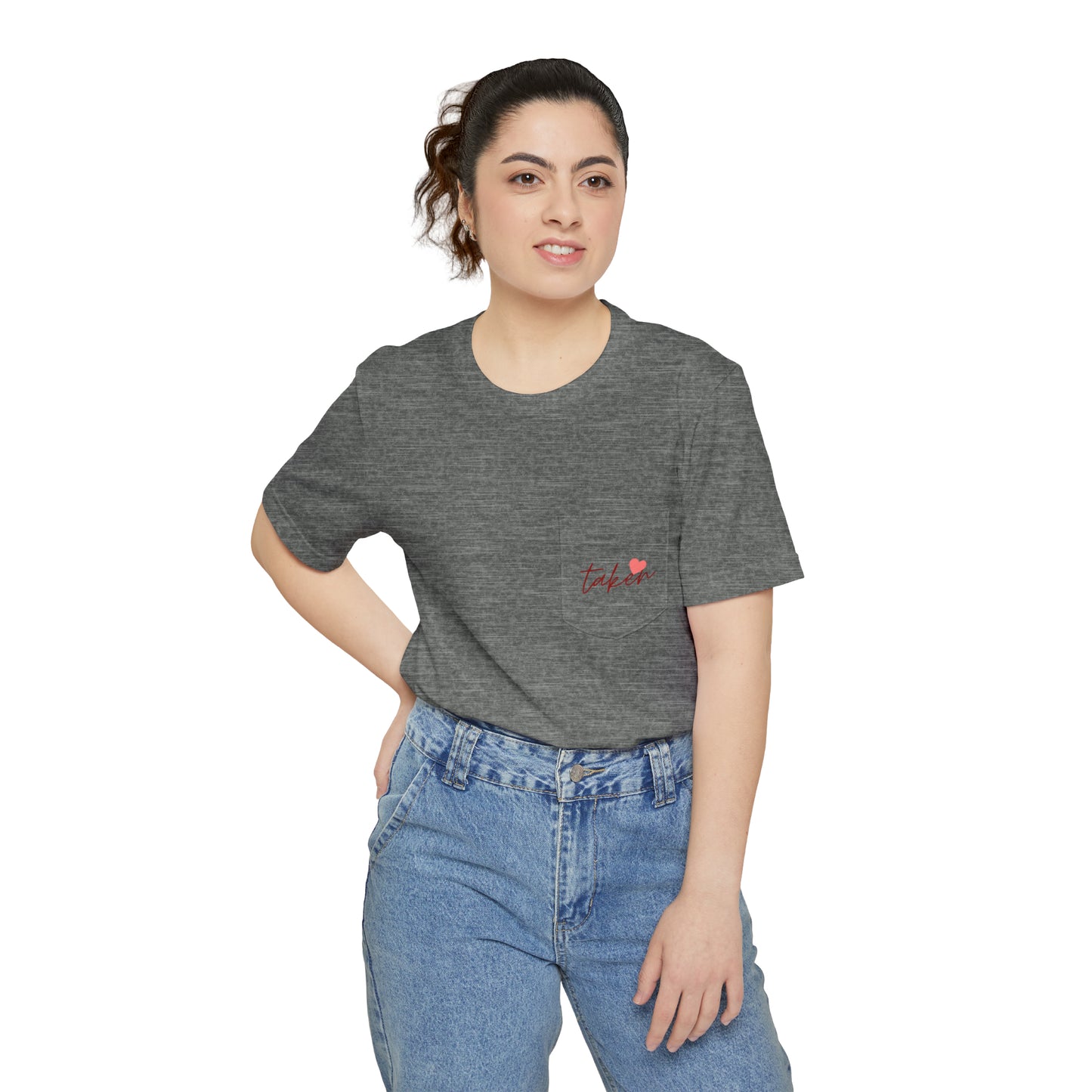 Taken & Happy To Be Unisex Pocket T-shirt