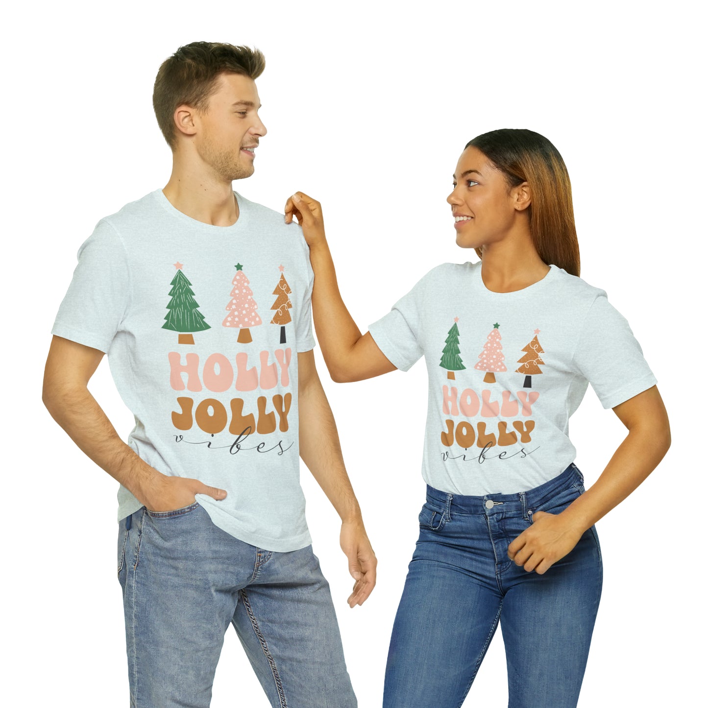 Holly Jolly Vibes Jersey Short Sleeve Tee