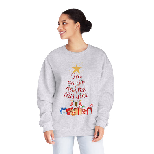 on the nice list NuBlend® Crewneck Sweatshirt