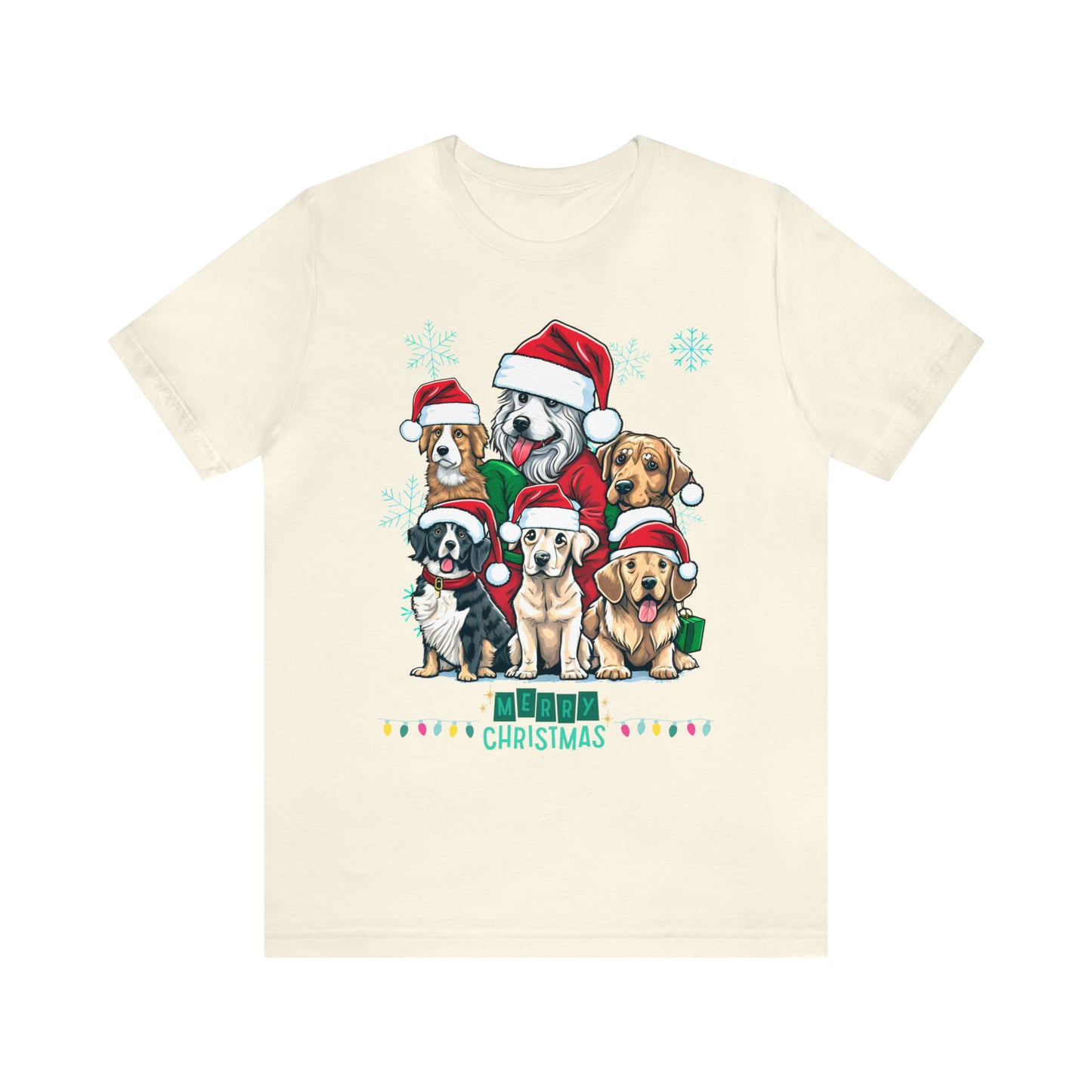 Merry Christmas Doggos Jersey Short Sleeve Tee