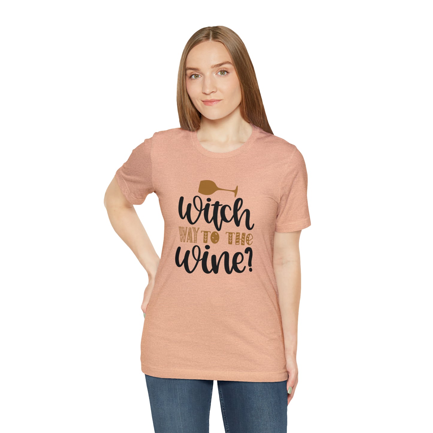 Witch way to the Wine Jersey Short Sleeve Tee