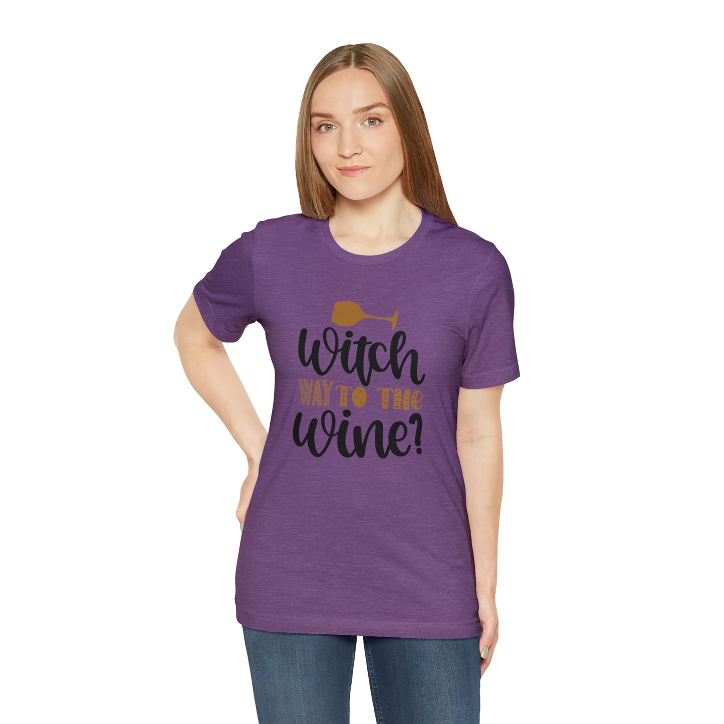 Witch way to the Wine Jersey Short Sleeve Tee