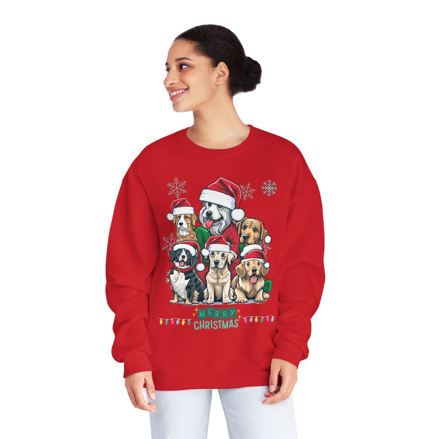 Merry Christmas Doggos NuBlend® Crewneck Sweatshirt