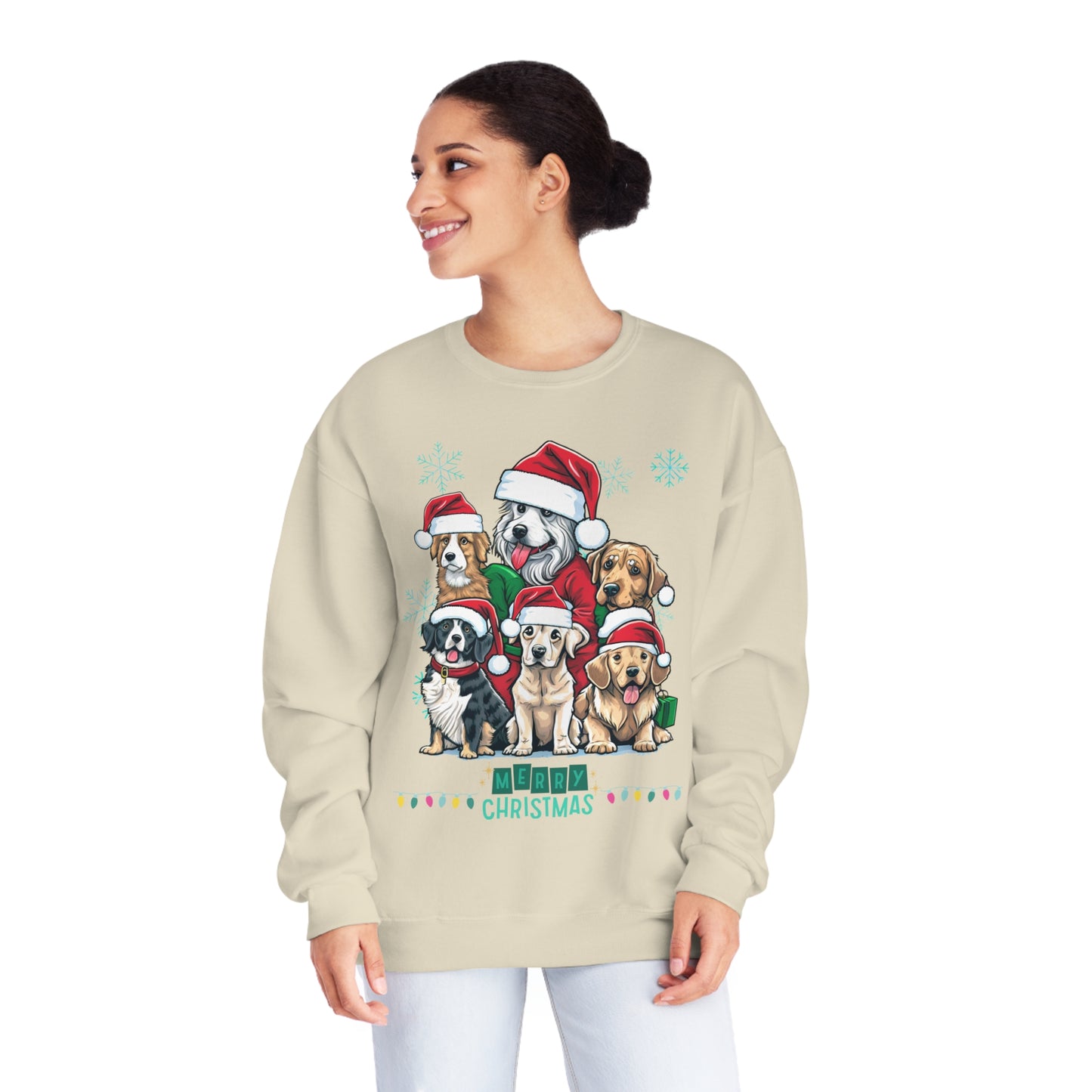 Merry Christmas Doggos NuBlend® Crewneck Sweatshirt