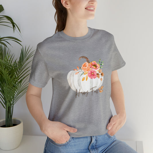 Happy Fall Pumpkin Jersey Short Sleeve Tee