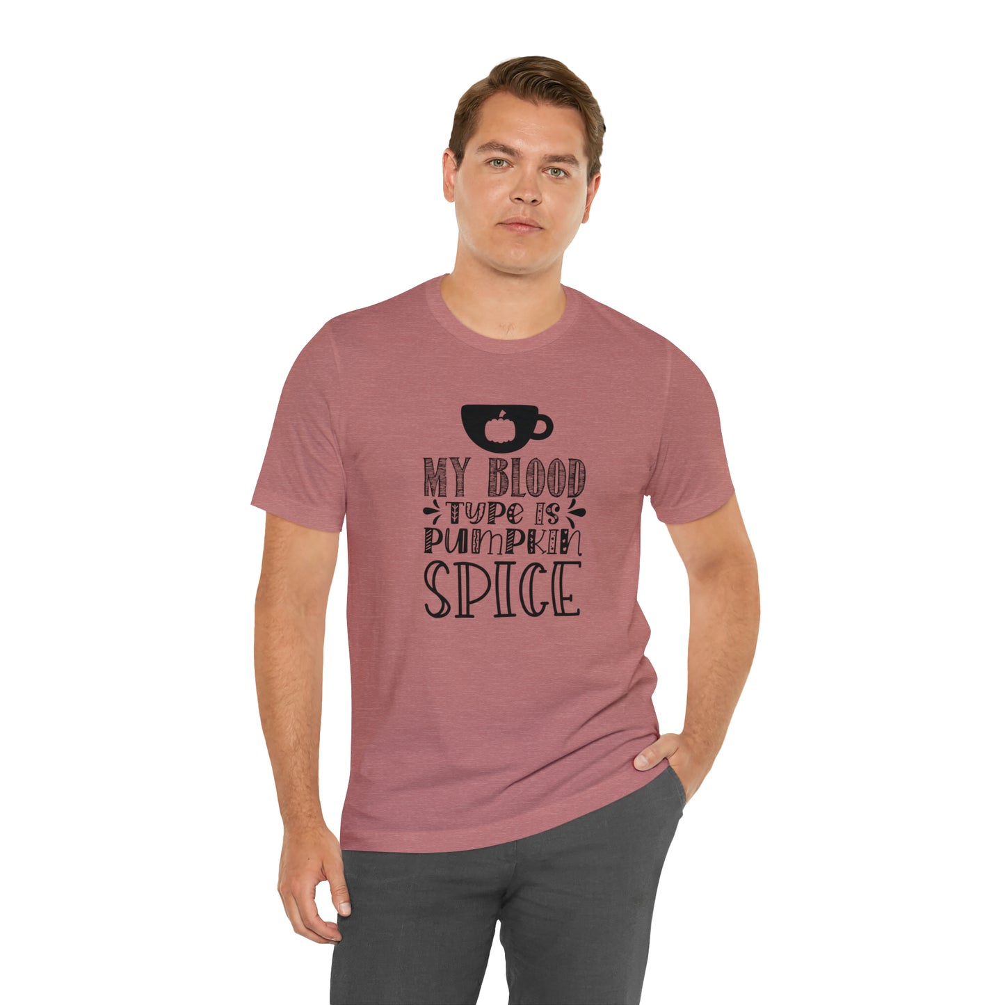 Blood Type is Pumpkin Spice Jersey Short Sleeve Tee