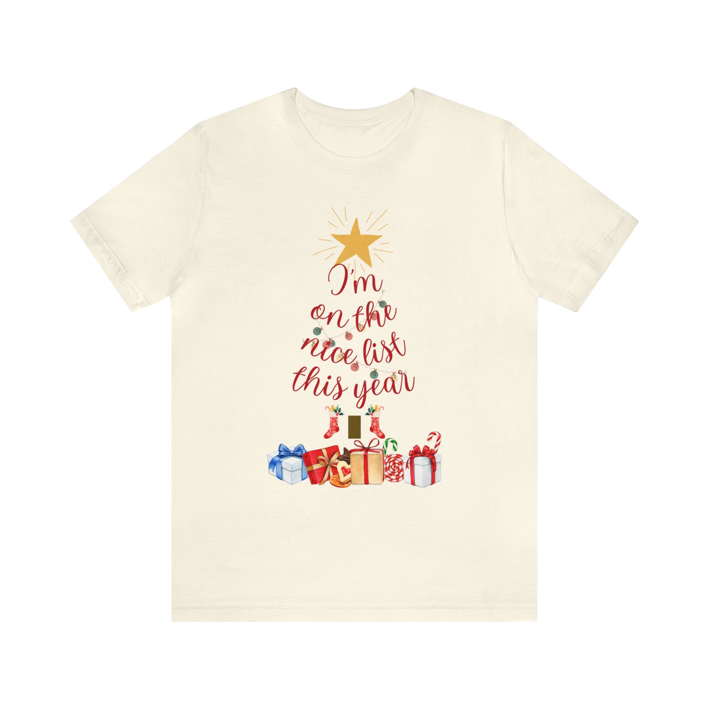 on the nice list Jersey Short Sleeve Tee