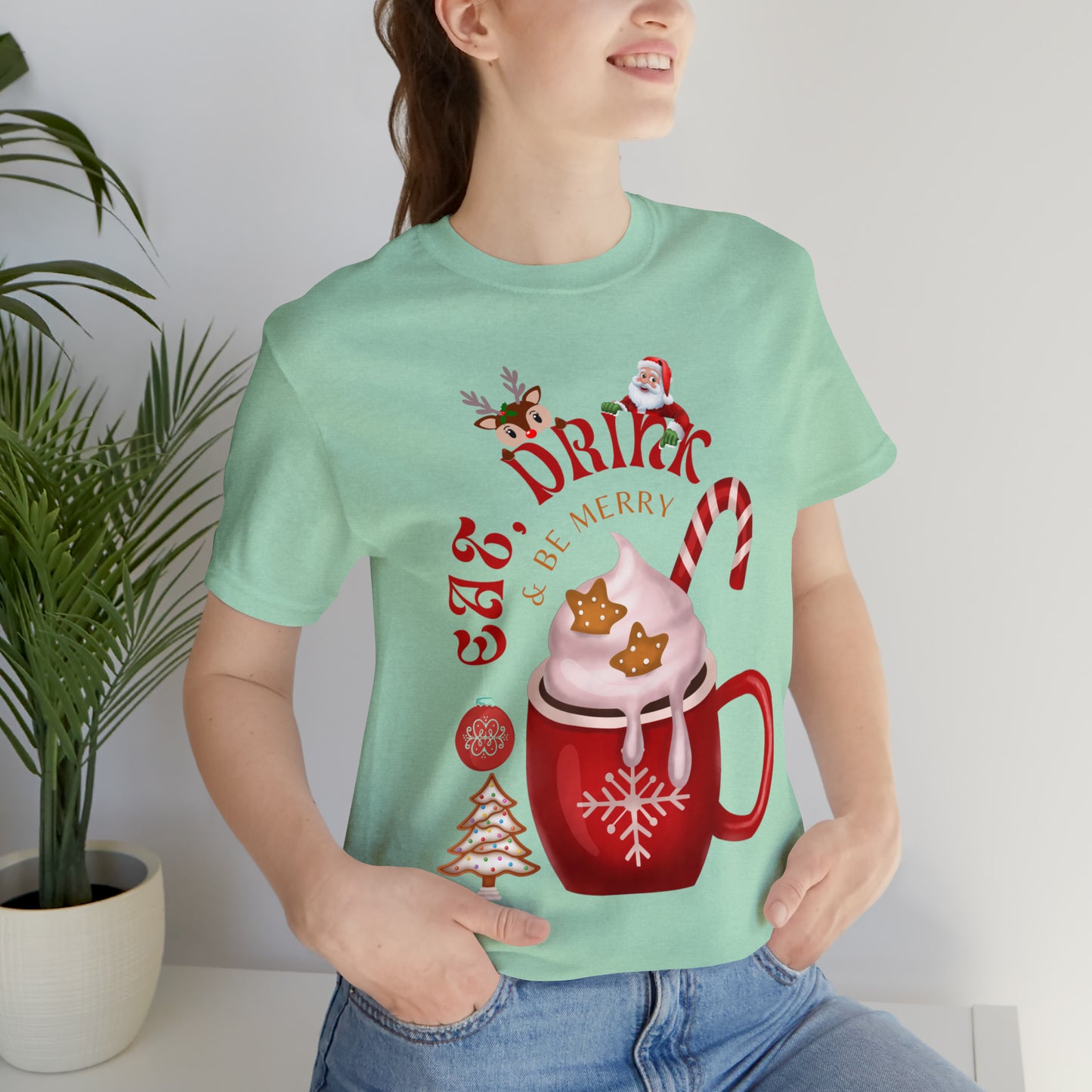 eat drink & be merry Jersey Short Sleeve Tee