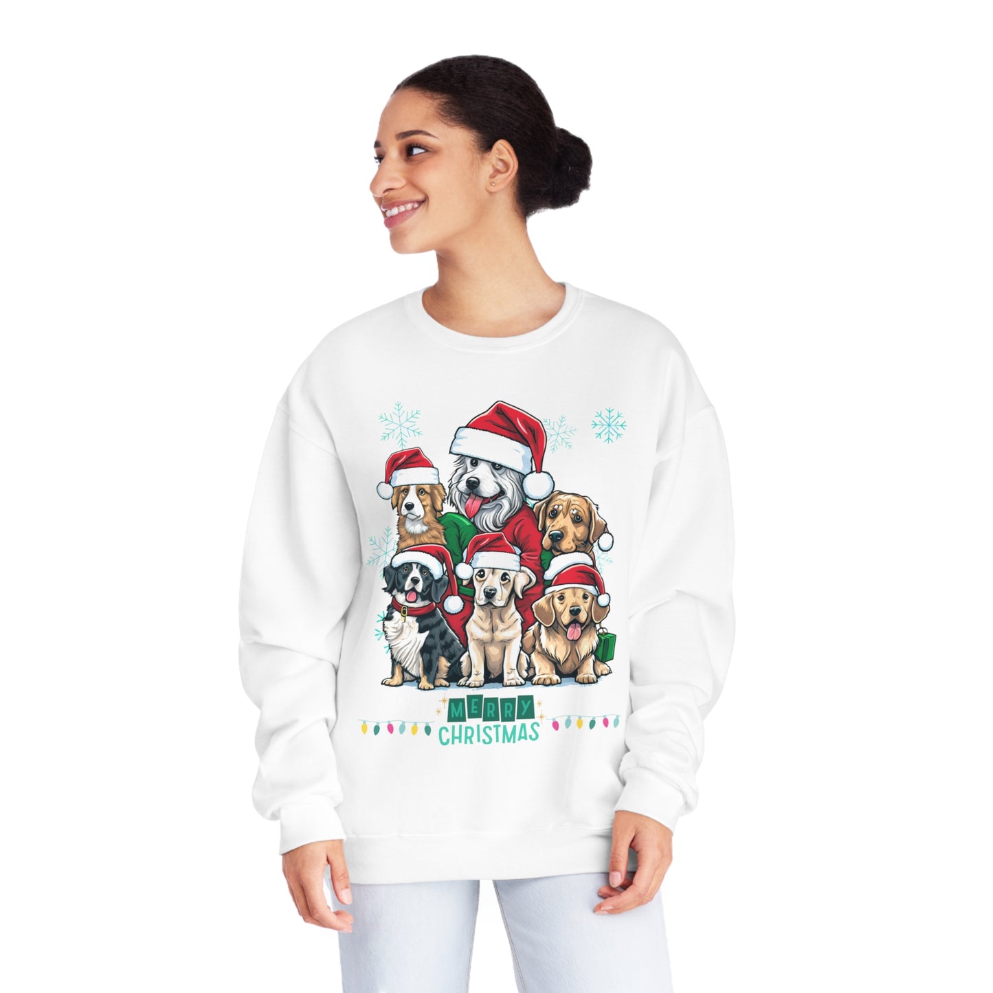 Merry Christmas Doggos NuBlend® Crewneck Sweatshirt