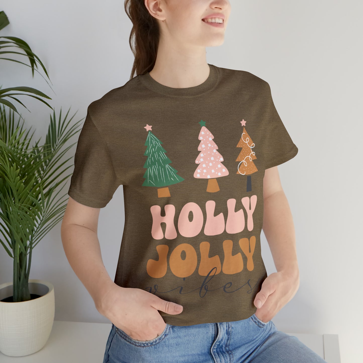 Holly Jolly Vibes Jersey Short Sleeve Tee