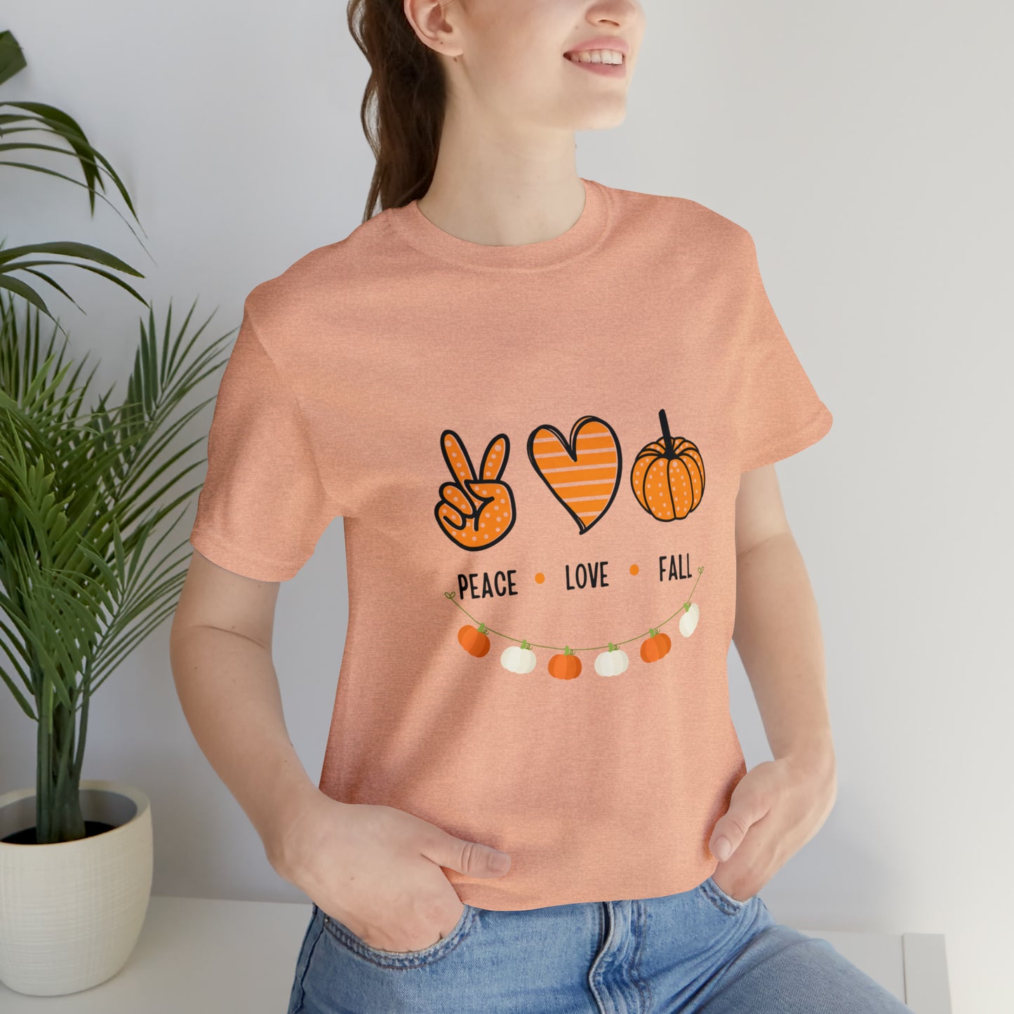 Peace Love Fall Jersey Short Sleeve Tee