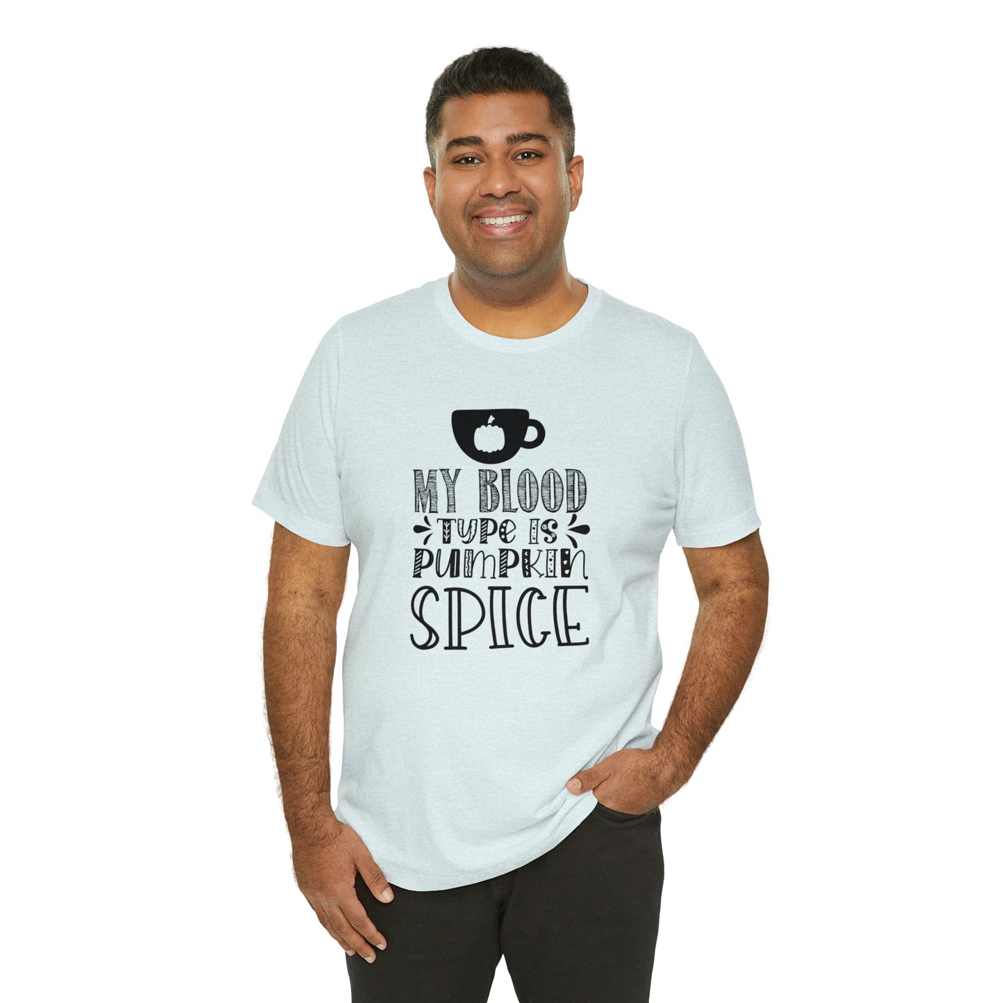 Blood Type is Pumpkin Spice Jersey Short Sleeve Tee