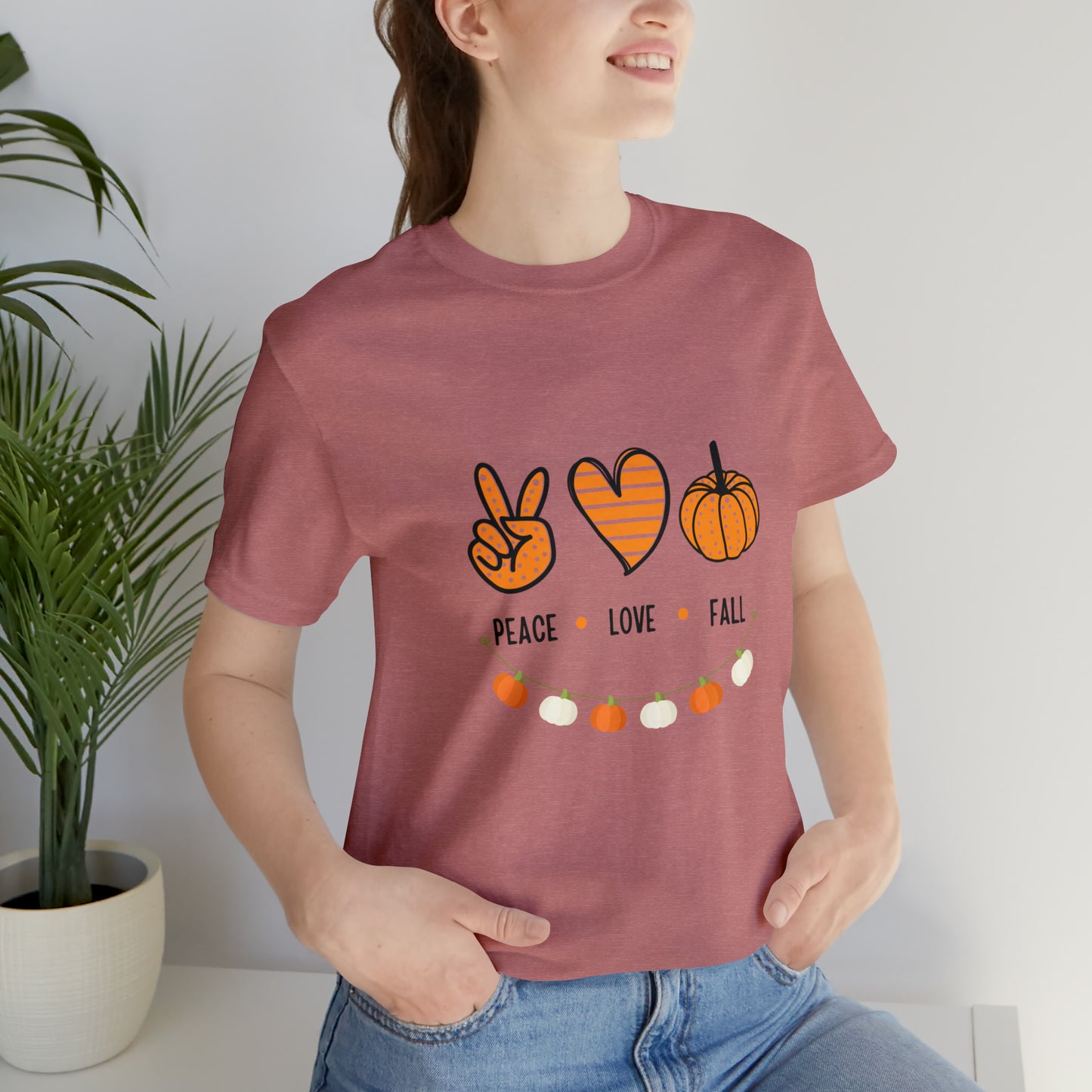 Peace Love Fall Jersey Short Sleeve Tee