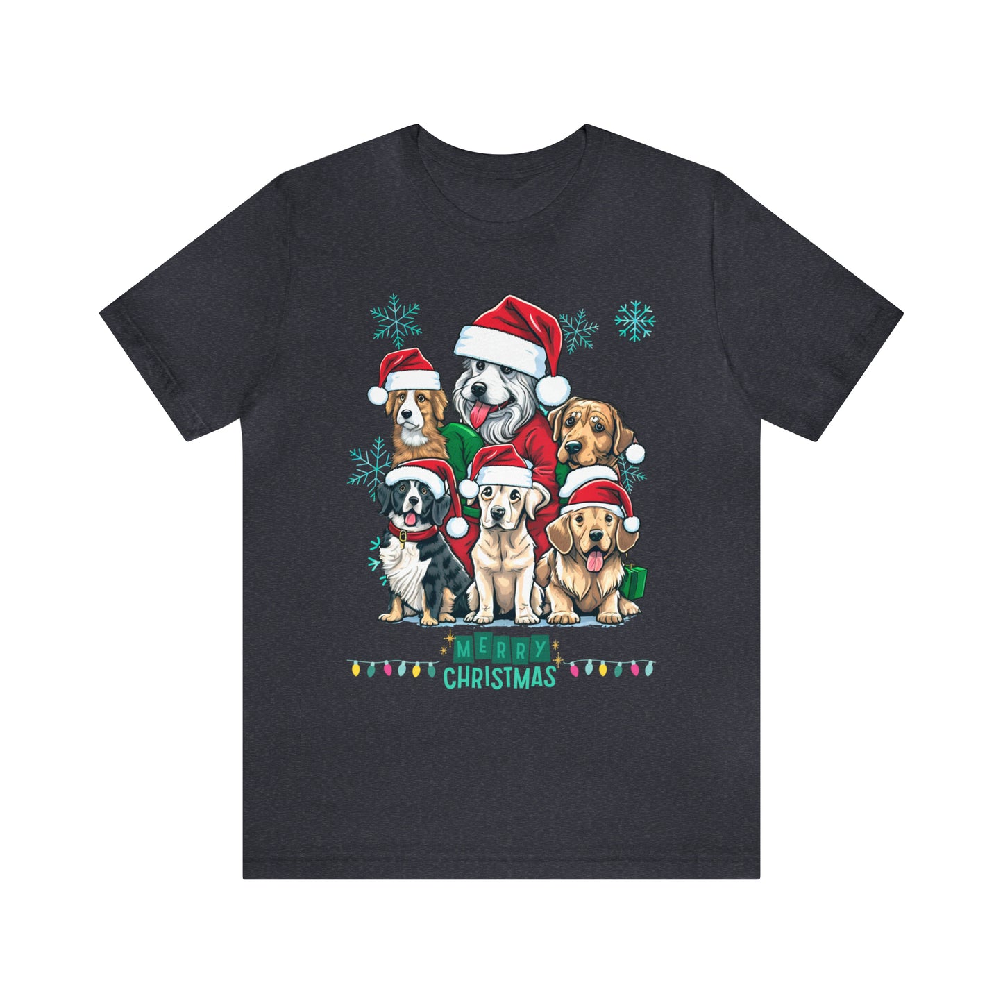 Merry Christmas Doggos Jersey Short Sleeve Tee