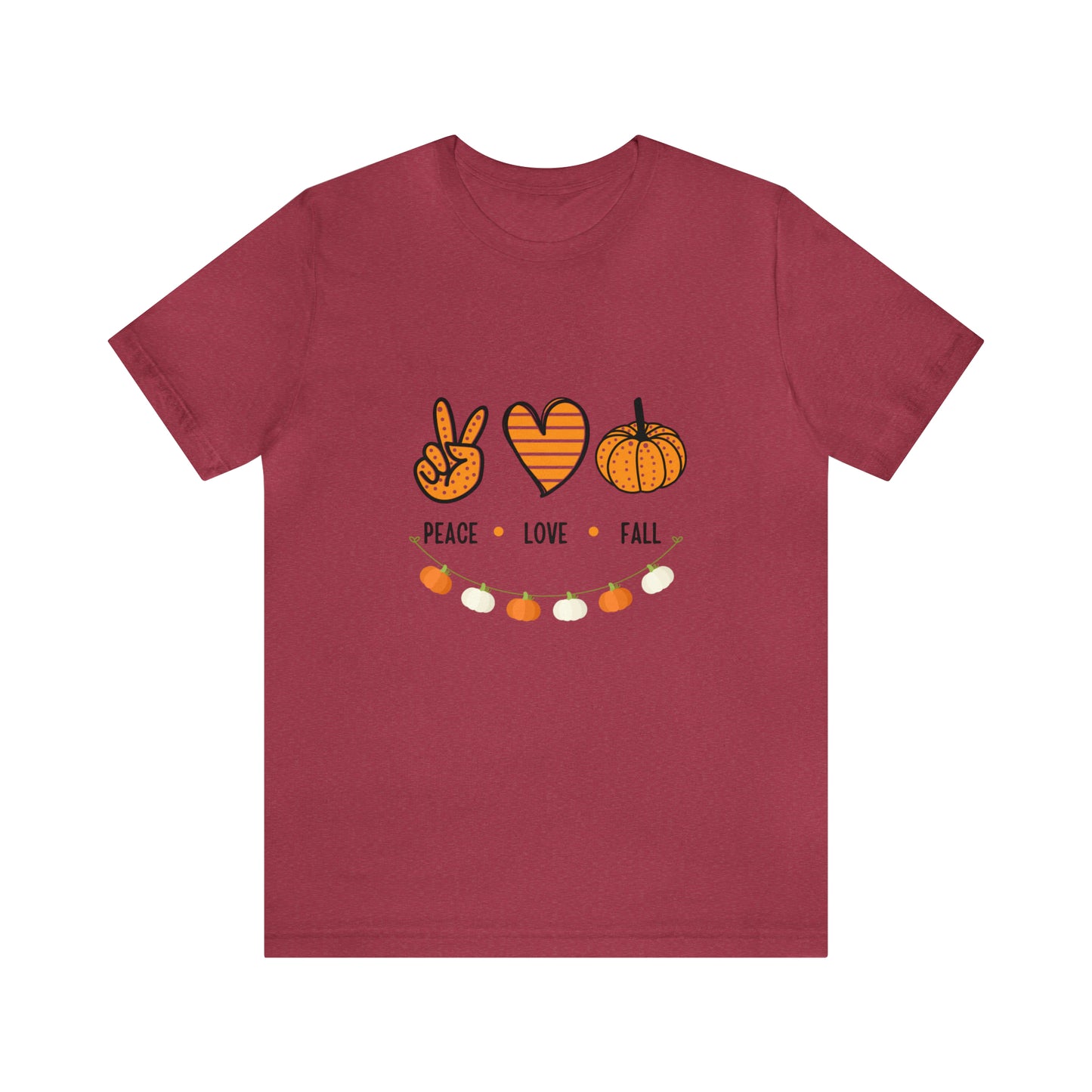 Peace Love Fall Jersey Short Sleeve Tee