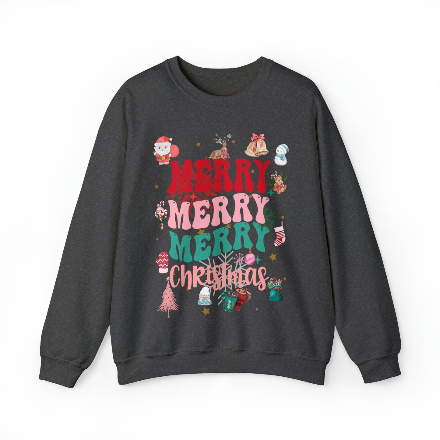 Merry Merry Merry Christmas Heavy Blend™ Crewneck Sweatshirt