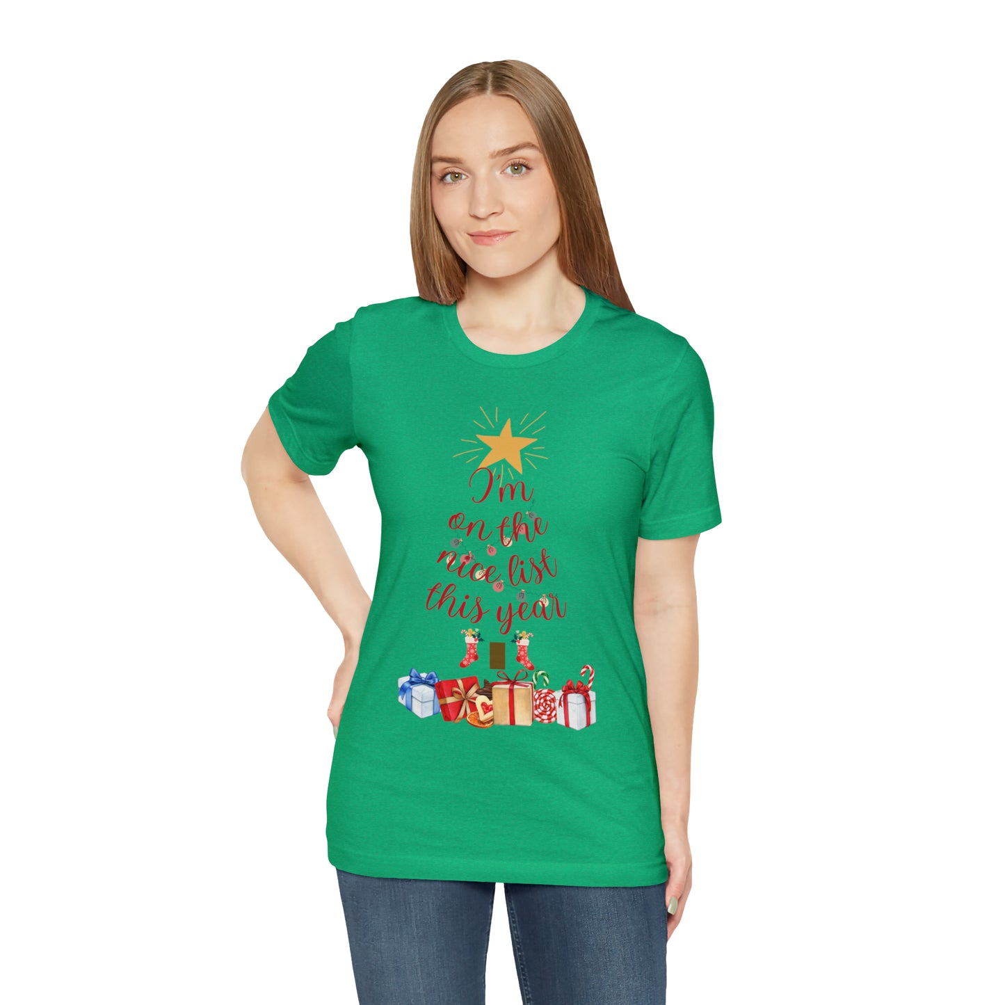 on the nice list Jersey Short Sleeve Tee