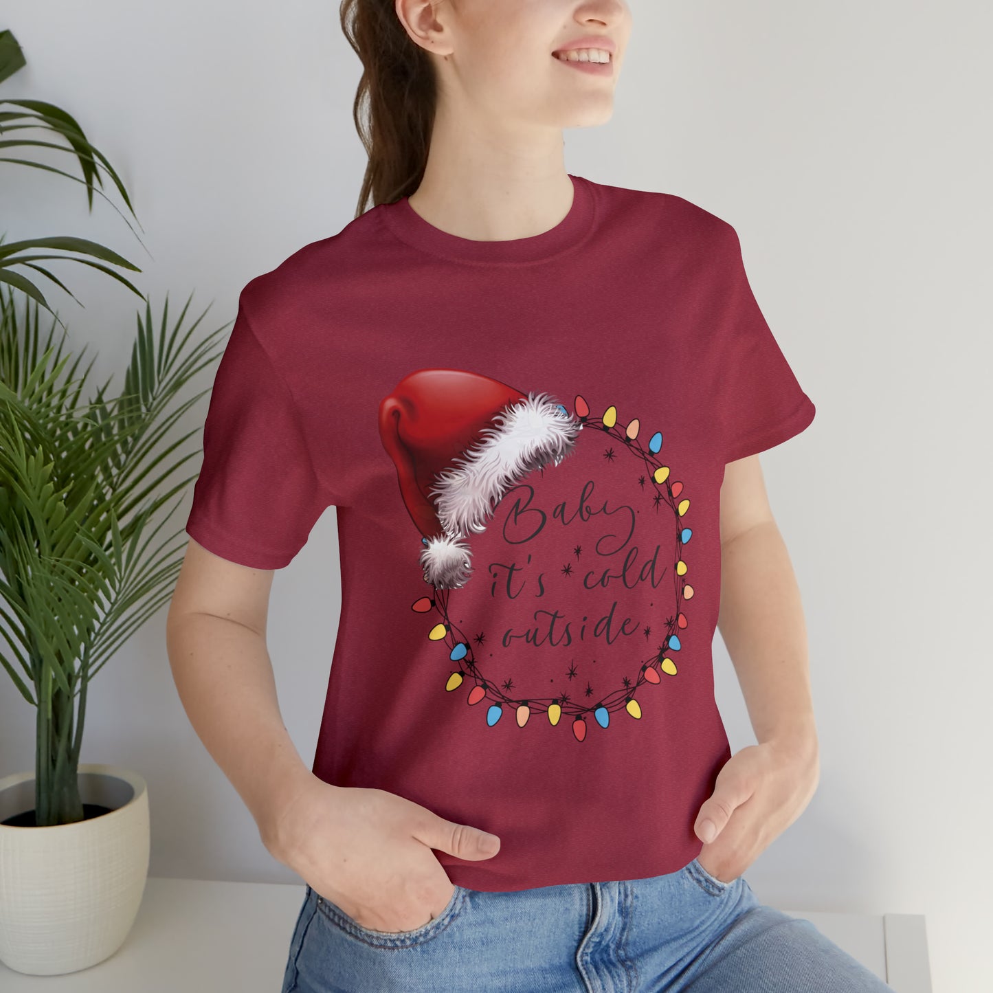 Baby its cold outside Jersey Short Sleeve Tee