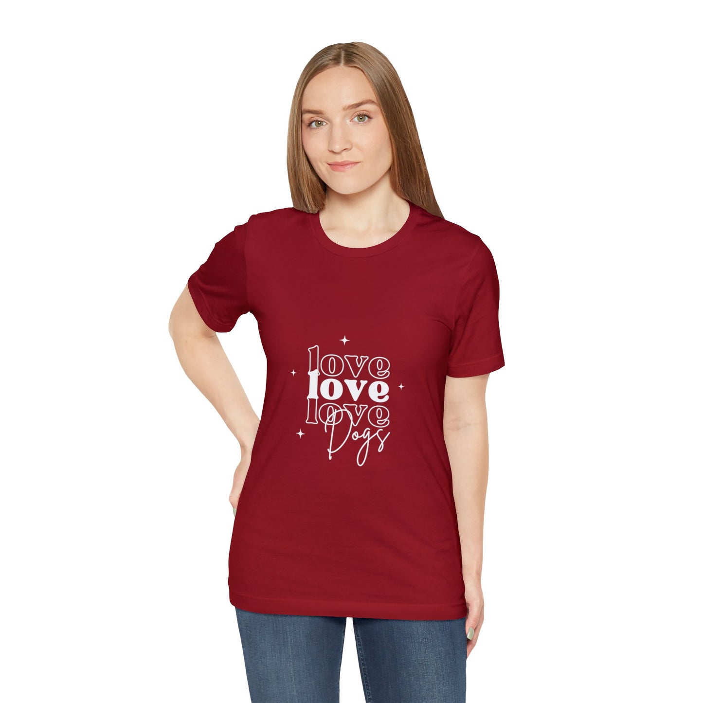 Love Love Love Dogs Unisex Jersey Short Sleeve Tee