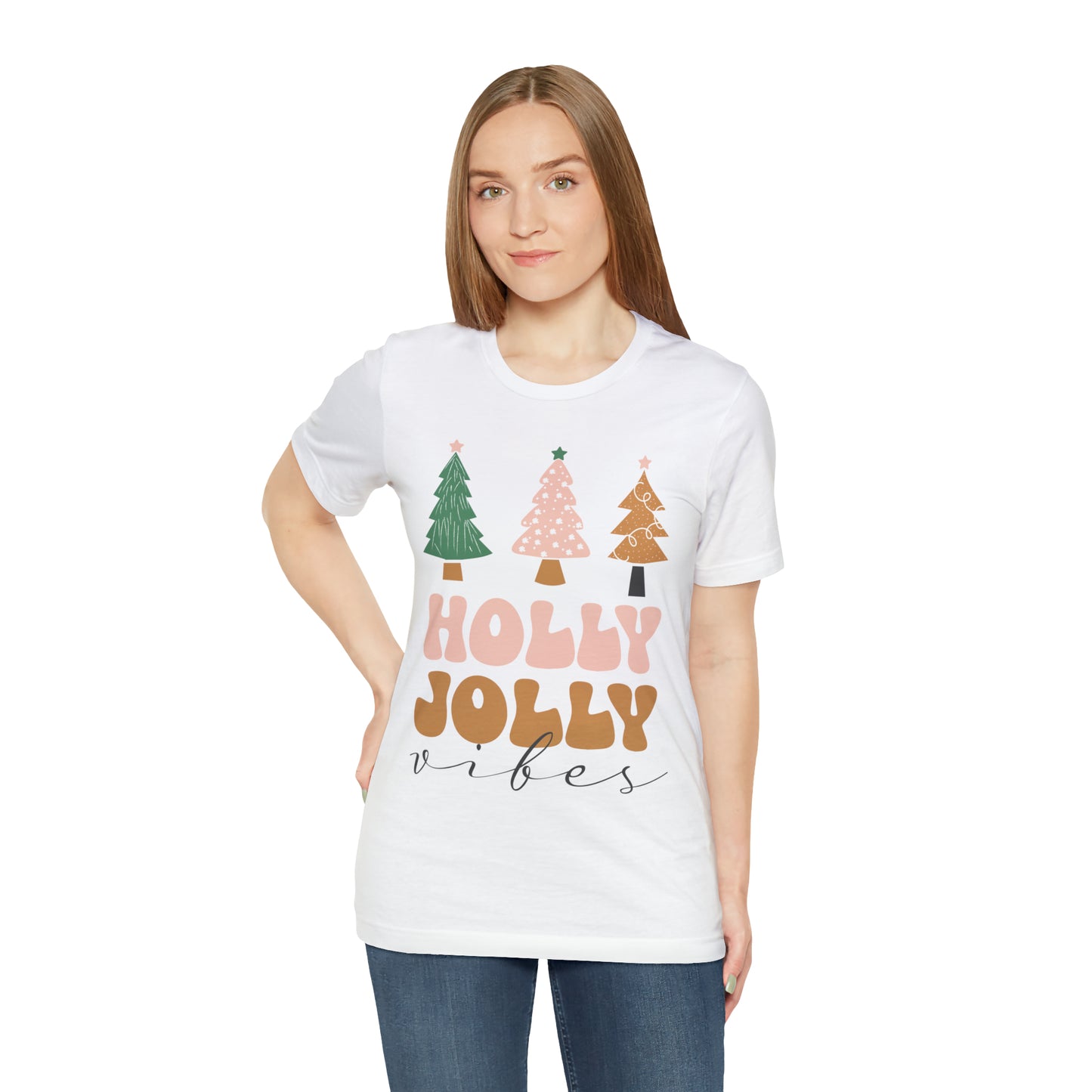 Holly Jolly Vibes Jersey Short Sleeve Tee