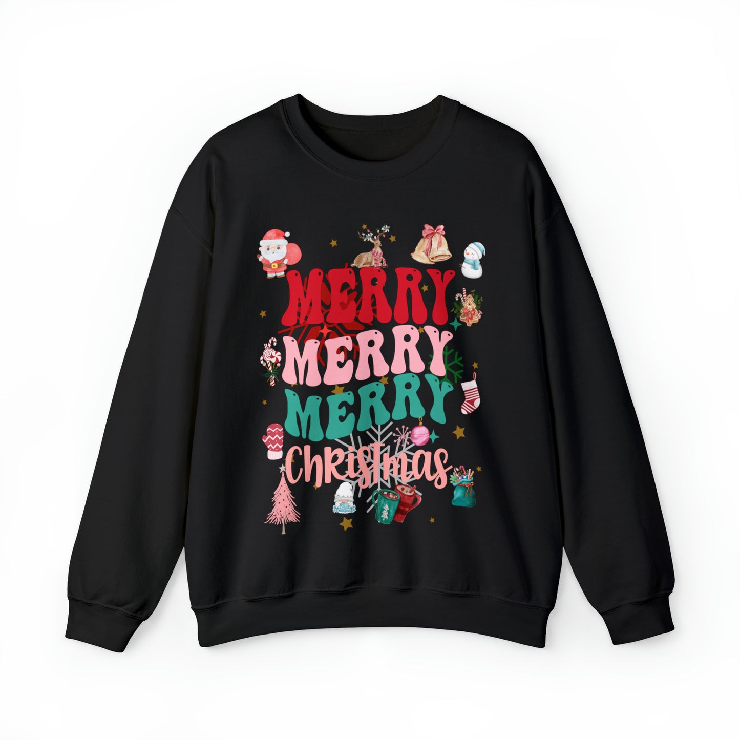 Merry Merry Merry Christmas Heavy Blend™ Crewneck Sweatshirt